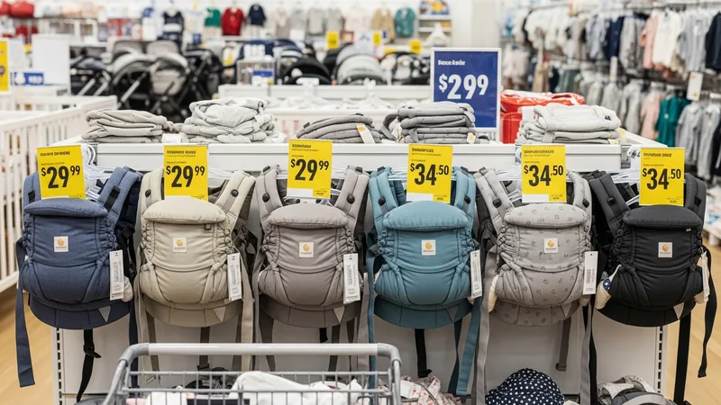 Famille utilisant un porte-bébé accessible en promenade