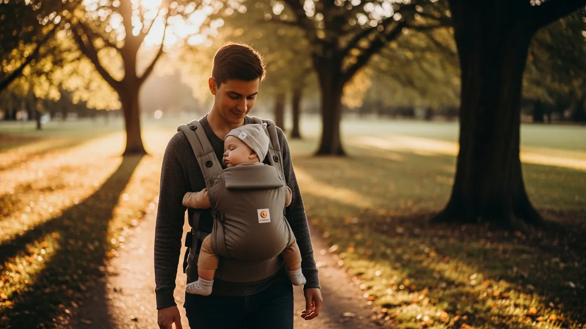 Porte-bébé Chicco EasyFit utilisé par une jeune maman
